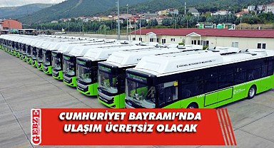 29 Ekim'de Kocaeli'nde ulaşım ücretsiz
