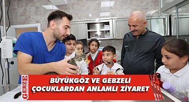 Büyükgöz, çocuklarla birlikte bakım merkezini ziyaret etti