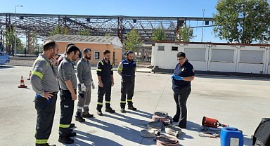 Büyükşehir itfaiyesinden endüstriyel tesislere eğitim