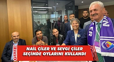 Çiler çifti, oylarını kullandı