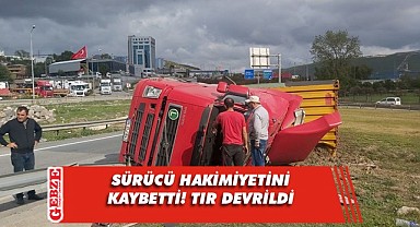 Dilovası’nda kaza! Yara almadan kurtuldu