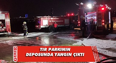 Dilovası'ndaki tır parkında yangın çıktı
