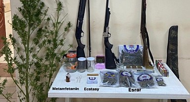 Dur ihtarına uymayan şahısların evinden neler çıktı neler!