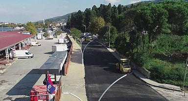 Ereğli sahil yolunda asfalt serimi tamam