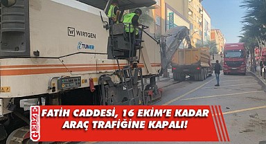 Fatih Caddesi'nde asfalt yenileme çalışmaları başladı