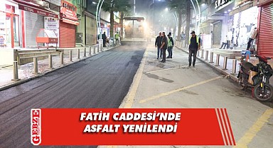 Fatih Caddesi’ne asfalt serildi