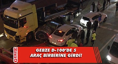 Gebze D-100'de zincirleme kaza; 3 yaralı!