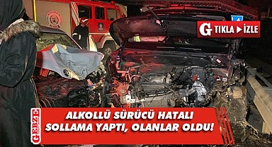 Gebze'de alkollü sürücü dehşeti; 3 yaralı!