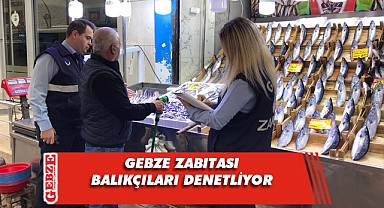 Gebze zabıtasından balıkçılara denetim