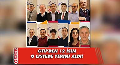 GTÜ'lü öğretim üyeleri, en etkili bilim insanları listesine girdi