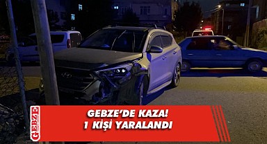 Hâkimiyetini kaybetti! Telefon direğine çarptı