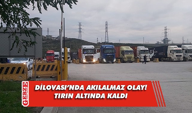 Hareket eden tırın altında kaldı!