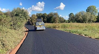 İzmit Yenice-Sakarya yolu asfaltlanıyor