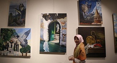 Öğrencilerinin sergisine sanat severlerden tam not