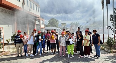 Özel çocuklardan Büyükşehir İtfaiyesine ziyaret