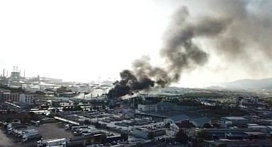 Petrol firmasında çıkan yangına müdahale sürüyor