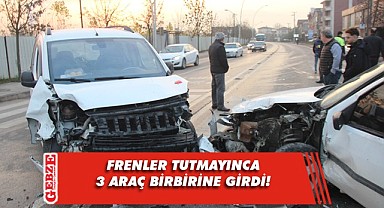 Başiskele'de 3 araç kaza yaptı, 1 Yaralı!