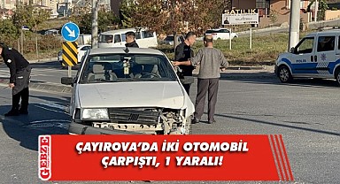 Çayırova'da trafik kazası,1 yaralı!