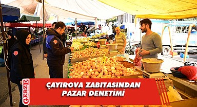 Çayırova zabıtasından pazar denetimi