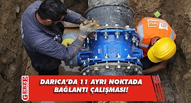 Darıca'da dört koldan içme suyu bağlantı çalışması