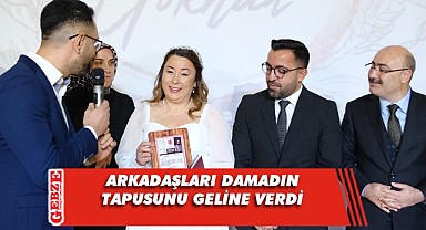 Darıca'daki nikah törenine tapu belgesi damga vurdu