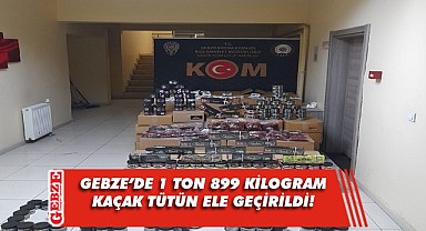Durdurulan minibüsten 2 tona yakın kaçak nargile tütünü çıktı!