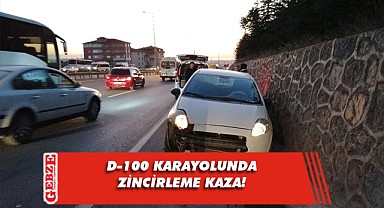 Gebze D-100'de 3 araç birbirine girdi