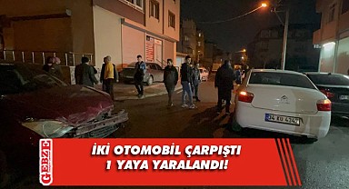 Gebze'de iki otomobilin çarpıştığı kazada 1 yaya yaralandı!