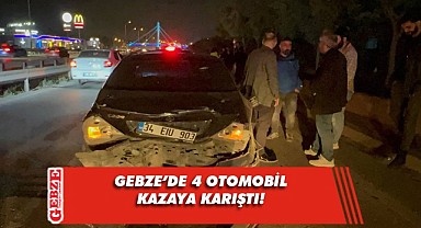 Gebze'de zincirleme trafik kazasında bir kişi yaralandı!