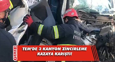 Hurdaya Dönen kamyonda sıkışan yaralı kurtarıldı!