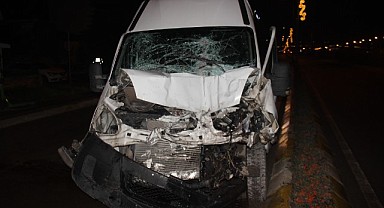 Sebze-meyve haline giderken kaza yaptılar