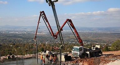 Teleferik projesinde temel betonu atıldı!