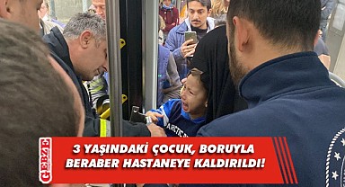 3 yaşındaki miniğin parmağı otobüsteki demir boruya sıkıştı