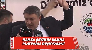 Araç tanıtım programında Şayir tehlike atlattı