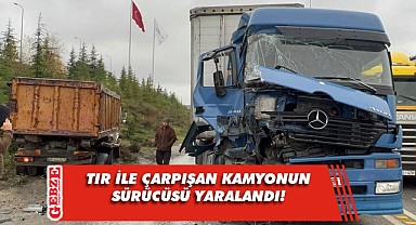 Çayırova'da tır ile kamyon çarpıştı!