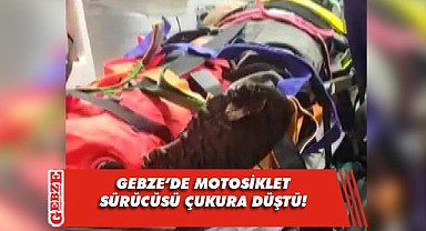 Çukura düşen motosiklet sürücüsünün ayağı kırıldı