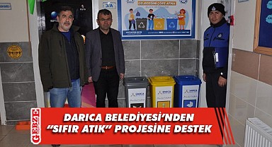 Darıca Belediyesi, okullara atık kutuları dağıttı