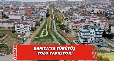 Darıca Nene Hatun Deresi'nde yürüyüş yolu yapılıyor