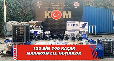 Derince'de 123 bin 100 kaçak makaron yakalandı