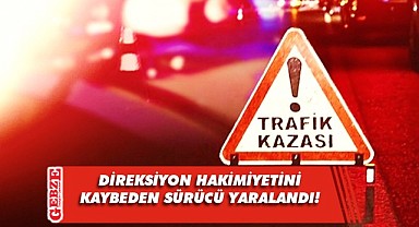 Gebze'de devrilen motosikletin sürücüsü yaralandı!