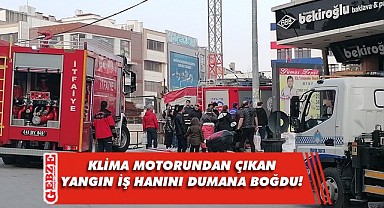 Gebze'de güzellik merkezindeki klimadan yangın çıktı!