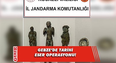 Gebze'de jandarmadan tarihi eser operasyonu!