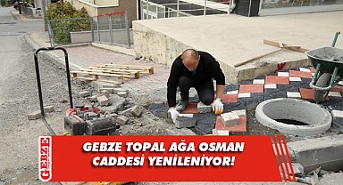 Gebze Topal Ağa Osman Caddesi'ne kilim desen parke ve kaldırım
