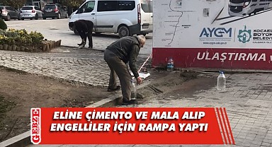 Gebzeli vatandaş o bölgedeki aksaklığı kendi imkanıyla giderdi