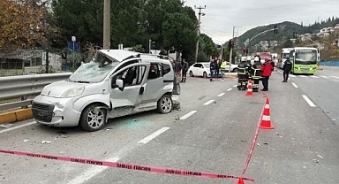 Karamürsel'de tankerin çarptığı hafif ticari araçtaki 3 kişi öldü!