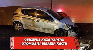 Kaza yaptığı hacizli otomobili bırakıp kaçtı