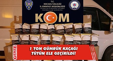 Kocaeli'de 1 ton kaçak tütün ele geçirildi