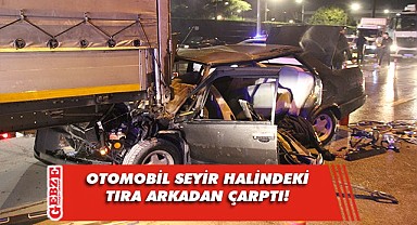 Otomobil tıra arkadan çarptı: 3'ü ağır 4 yaralı