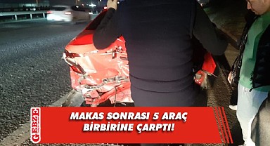 TEM'de 5 araç birbirine girdi!