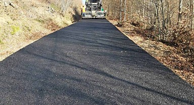 Yol Bakım Timi köy yollarını asfaltlıyor